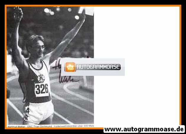 Autogramm Mittelstrecke | Hartmut WEBER | 1980er (Portrait SW)