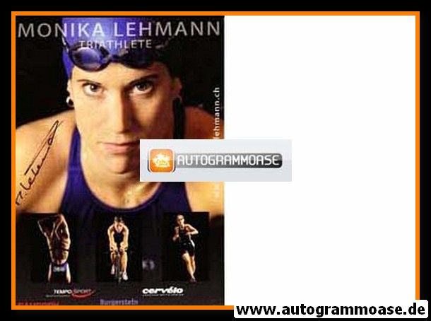 Autogramm Triathlon | Monika LEHMANN | 2000er (Collage)
