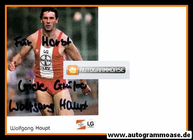 Autogramm Sprint | Wolfgang HAUPT | 1990er (Bayer Leverkusen)