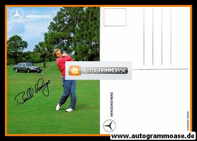 Autogramm Golf | Bernhard LANGER | 1990er Druck (Mercedes-Benz) Hochformat