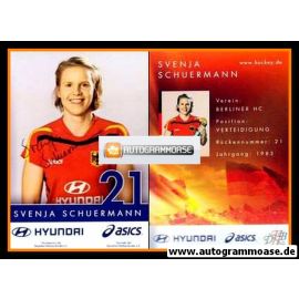 Autogramm Hockey | DHB | 2000er | Svenja SCHUERMANN (Asics Hyundai)