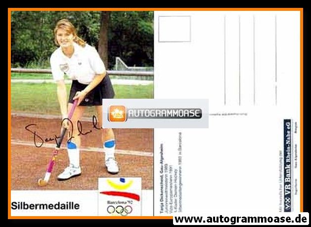 Autogramm Hockey | DHB | 1992 | Tanja DICKENSCHEID (Olympia-Silber)