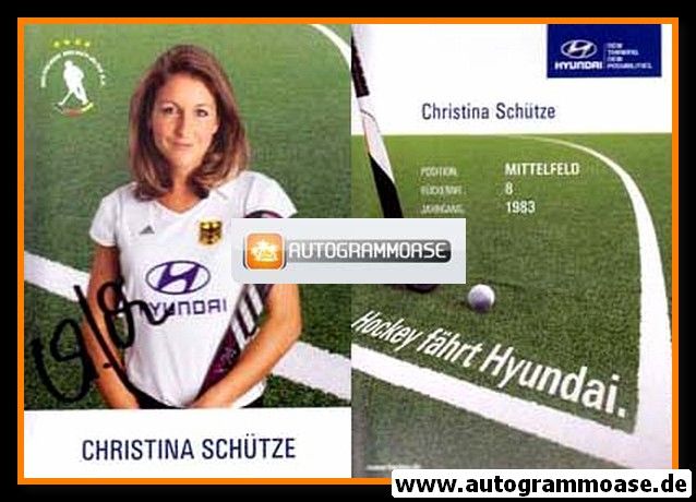 Autogramm Hockey | DHB | 2012 | Christina SCHÜTZE (Olympia)
