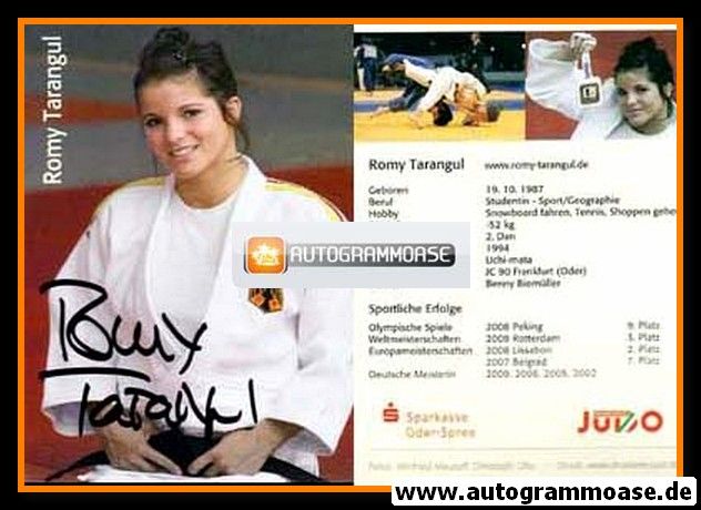 Autogramm Judo | Romy TARANGUL | 2009 (Portrait Color)