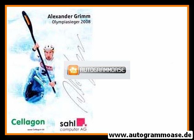 Autogramm Kanu | Alexander GRIMM | 2008 (Cellagon Sahl)