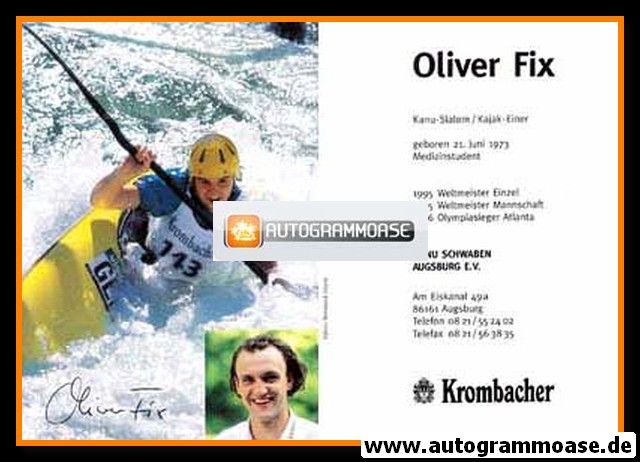 Autogramm Kanu | Oliver FIX | 1996 (Krombacher)