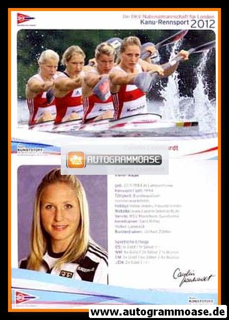 Autogramm Kanu | Carolin LEONHARDT | 2012 Druck (DKV)