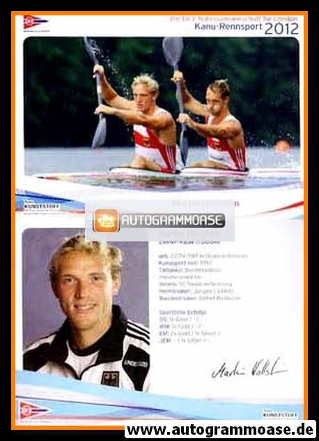 Autogramm Kanu | Martin HOLLSTEIN | 2012 Druck (DKV)
