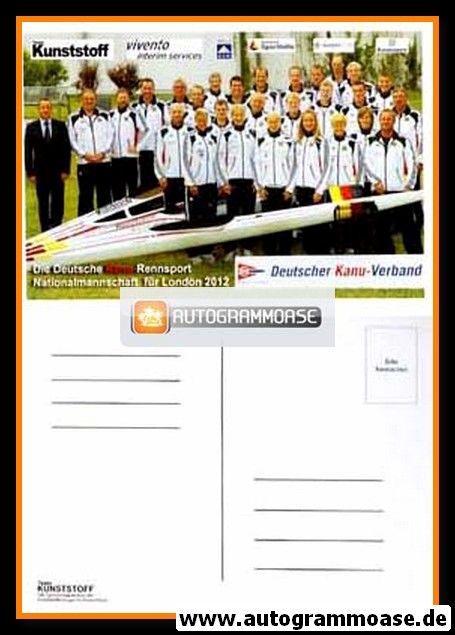 Mannschaftskarte Kanu | TEAM RENNSPORT | 2012 