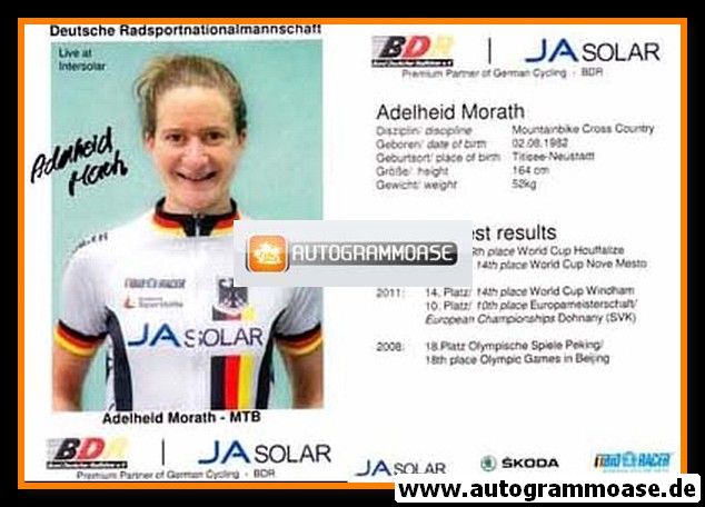 Autogramm Radsport | Adelheid MORATH | 2012 (BDR)