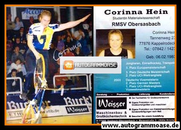 Autogramm Radsport | Corinna HEIN | 2003 (RMSV Obersasbach)