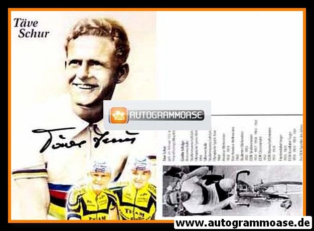 Autogramm Radsport | Täve SCHUR | 1950er Retro (Portrait Color)