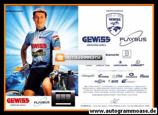 Autogrammkarte Radsport | Andrea BROGNARA | 1993 (Gewiss Playbus)