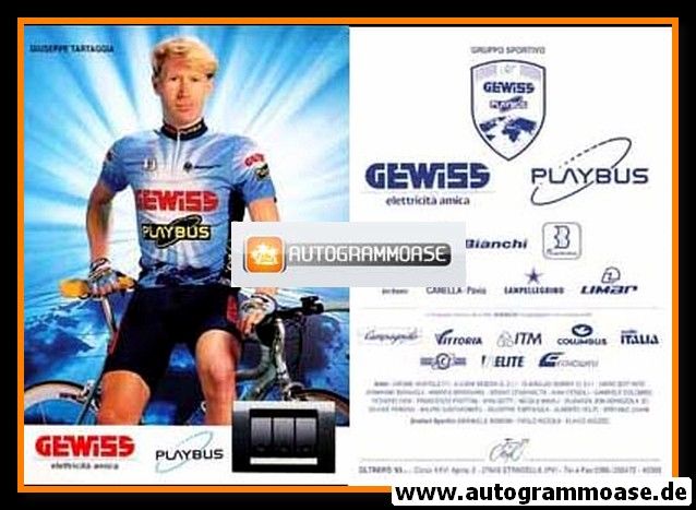 Autogrammkarte Radsport | Giuseppe TARTAGGIA | 1993 (Gewiss Playbus)
