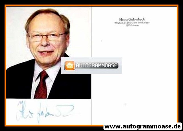 Autogramm Politik | FDP | Heinz GOLOMBECK | 2010er (Portrait Color)
