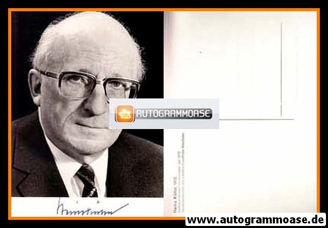 Autogramm Politik | SPD | Heinz KÜHN | 1970er (Portrait SW) 1