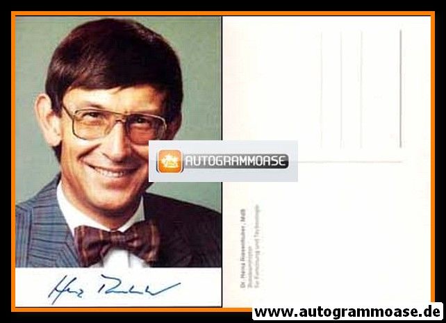 Autogramm Politik | CDU | Heinz RIESENHUBER | 1980er (Portrait Color) 2