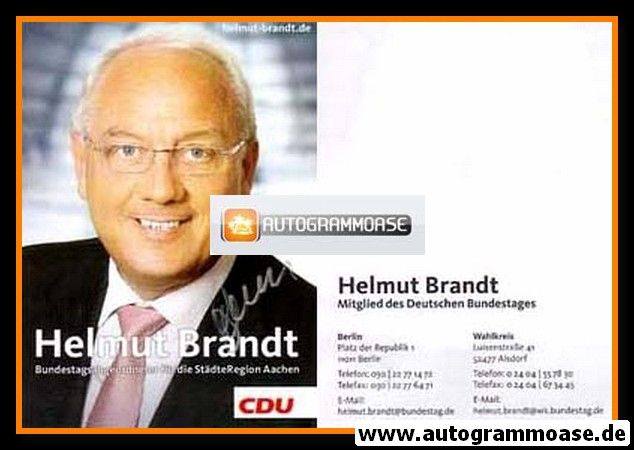 Autogramm Politik | CDU | Helmut BRANDT | 2000er (Portrait Color) 2