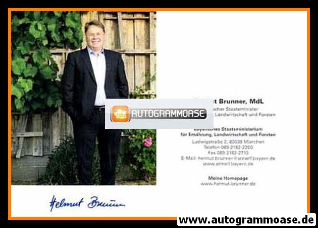 Autogramm Politik | CSU | Helmut BRUNNER | 2000er (Portrait Color)