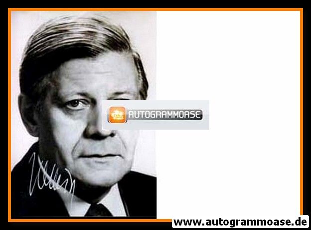 Autogramm Politik | SPD | Helmut SCHMIDT | 1980er Foto (Portrait SW) 1