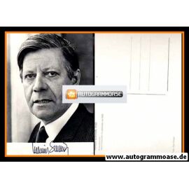 Autogramm Politik | SPD | Helmut SCHMIDT | 1970er Druck (Portrait SW) Darchinger