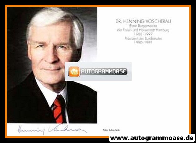 Autogramm Politik | SPD | Henning VOSCHERAU | 1990er (Portrait Color)