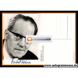 Autogramm Politik | SPD | Herbert WEHNER | 1960er Druck (Portrait SW) Derchinger