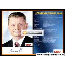 Autogramm Politik | CDU | Hermann GRÖHE | 2010er (Portrait Color) Lebenslauf 1