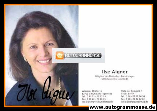 Autogramm Politik | CSU | Ilse AIGNER | 2000er (Portrait Color) 2
