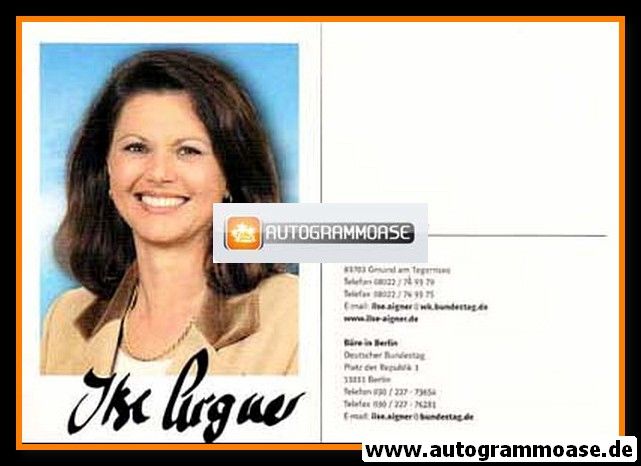 Autogramm Politik | CSU | Ilse AIGNER | 2000er (Portrait Color) 3