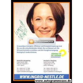 Autogramm Politik | GRÜNE | Ingrid NESTLE | 2010er (Portrait Color)
