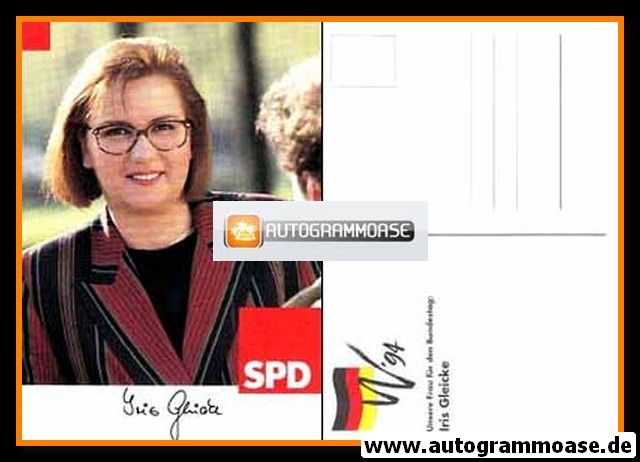 Autogramm Politik | SPD | Iris GLEICKE | 1994 (Bundestagswahl)