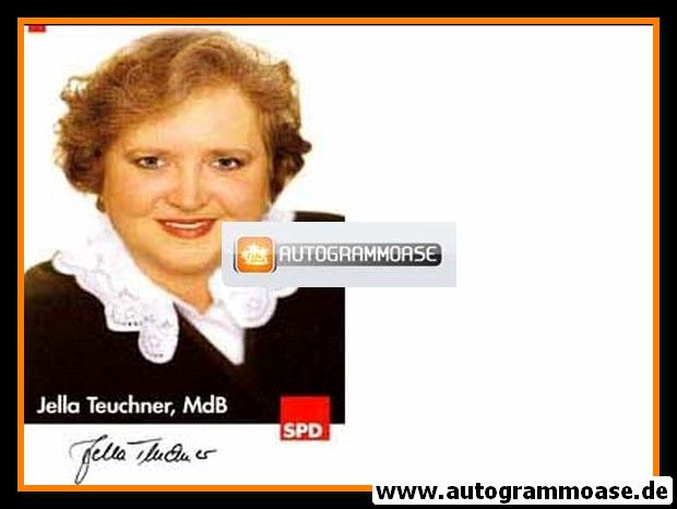 Autogramm Politik | SPD | Jella TEUCHNER | 1990er (Portrait Color)