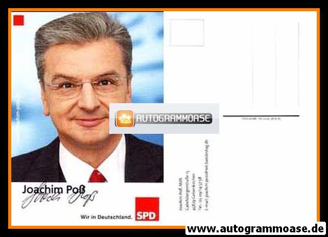 Autogramm Politik | SPD | Joachim POSS | 2000er (Portrait Color)