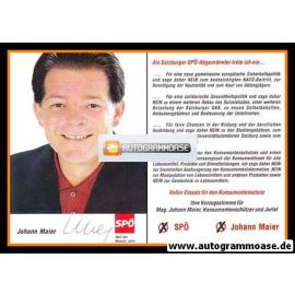Autogramm Politik | Österreich (SPÖ) | Johann MAIER | 1990er (Portrait Color)