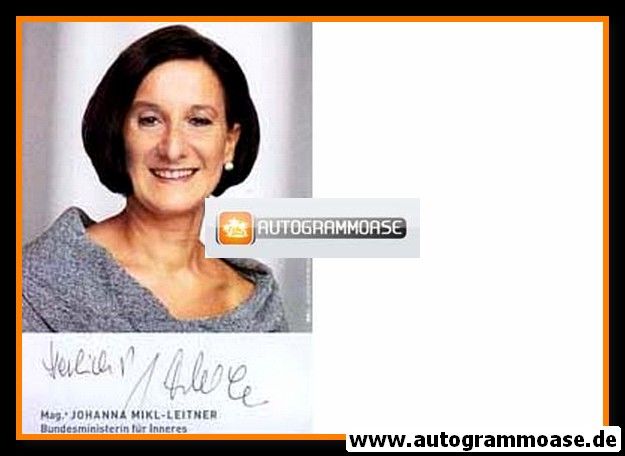 Autogramm Politik | Österreich (ÖVP) | Johanna MIKL-LEITNER | 2000er (Portrait Color)