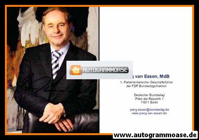 Autogramm Politik | FDP | Jörg VAN ESSEN | 2000er (Portrait Color)