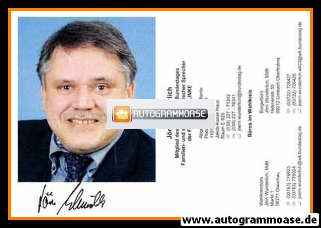 Autogramm Politik | LINKE | Jörn WUNDERLICH | 2000er (Portrait Color)