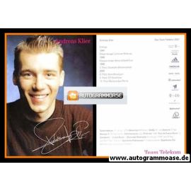 Autogramm Radsport | Andreas KLIER | 2001 Druck (Portrait Color Telekom)
