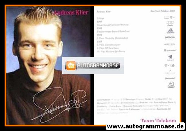 Autogramm Radsport | Andreas KLIER | 2001 Druck (Portrait Color Telekom)