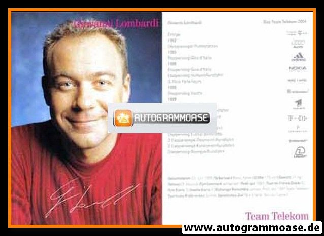 Autogramm Radsport | Giovanni LOMBARDI | 2001 Druck (Telekom)