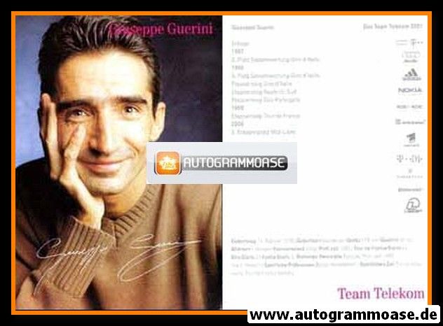 Autogramm Radsport | Giuseppe GUERINI | 2001 Druck (Telekom)