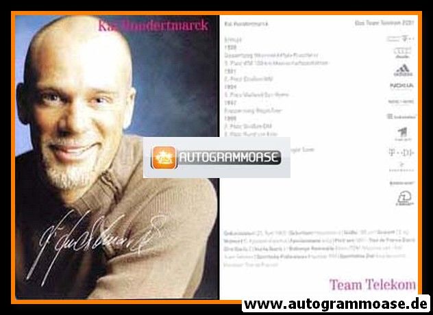 Autogramm Radsport | Kai HUNDERTMARCK | 2001 Druck (Portrait Color) Telekom