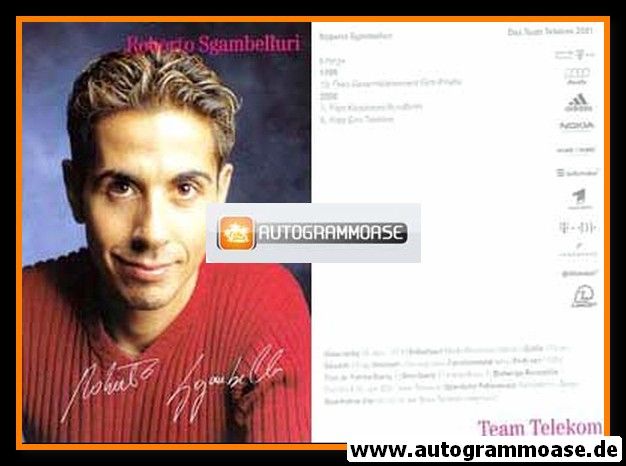 Autogramm Radsport | Roberto SGAMBELLURI | 2001 Druck (Telekom)