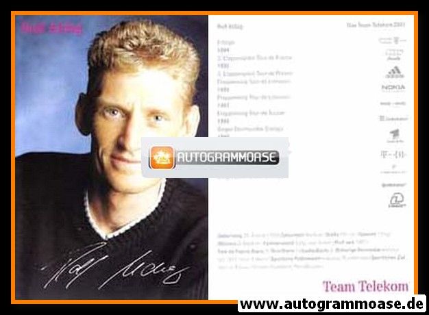 Autogramm Radsport | Rolf ALDAG | 2001 Druck (Portrait Color Telekom)