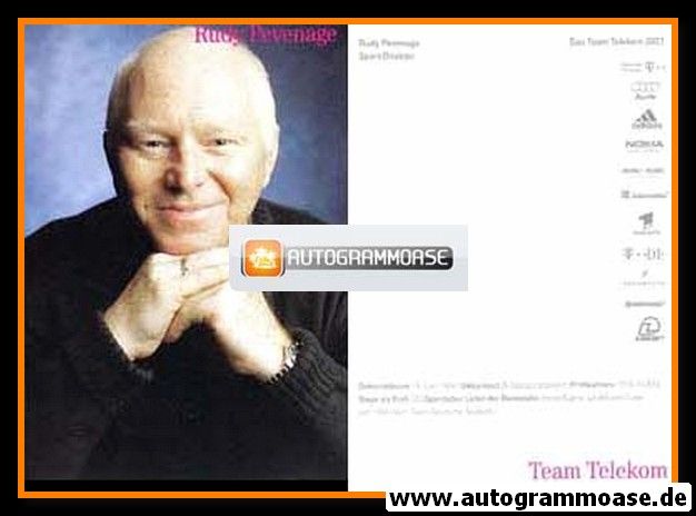 Autogrammkarte Radsport | Rudy PEVENAGE | 2001 (Telekom)