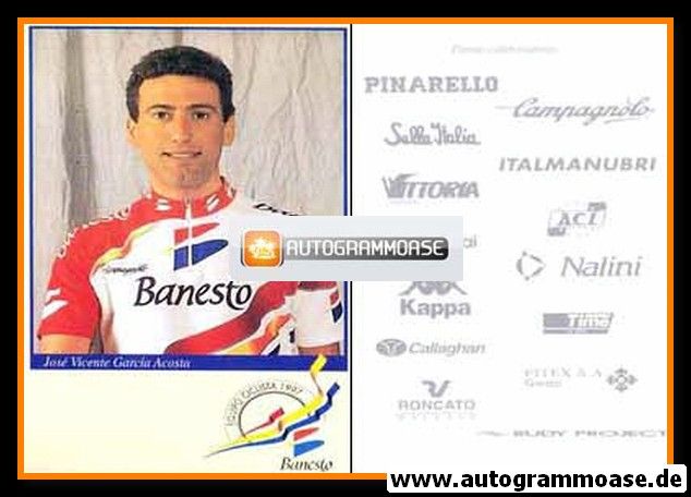Autogrammkarte Radsport | Jose Vicente GARCIA ACOSTA | 1997 (Banesto)