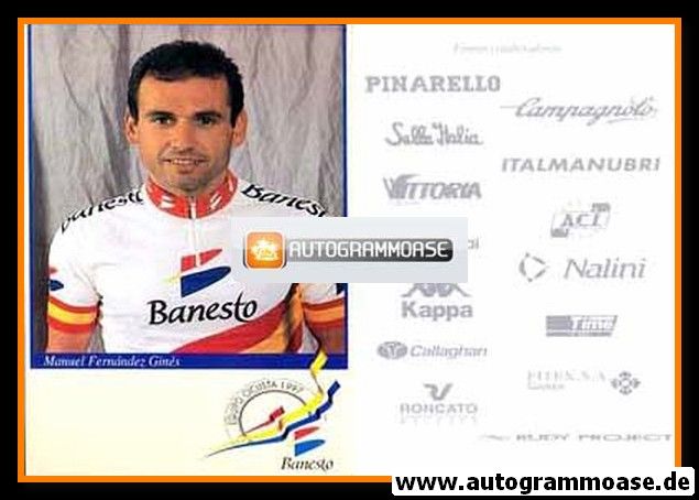 Autogrammkarte Radsport | Manuel Fernandes GINES | 1997 (Banesto)