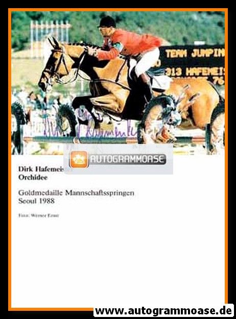 Autogramm Reiten | Dirk HAFEMEISTER | 1988 (Olympiasieg)
