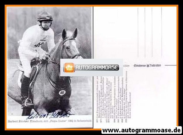Autogramm Reiten | Herbert BLÖCKER | 1992 (Portrait SW)